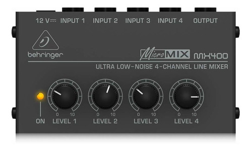 Mixer De 4 Canales Behringer Micromix Mx400 En Color Negro