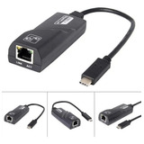 Cabo Adaptador Type-c Para Rj45 Lan Gigabit 10/100/1000mbps