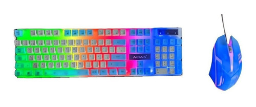 Teclado Rgb Teclado Gamer Español Pack Gaming + Mouse Rgb