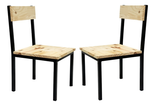 Kit 2 Cadeiras Com Encosto Balcão Bar Cozinha 
