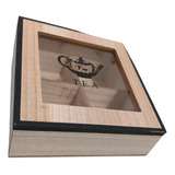  Caja Para Te De Madera Tea 4 Espacios 7130-1