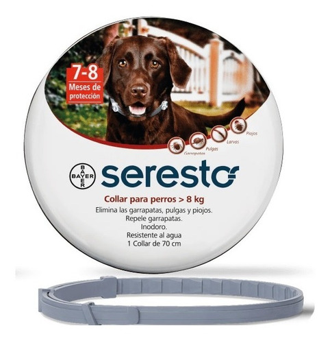 Seresto Collar Antipulgas Y Garrapatas Perros Mayores A 8kg.