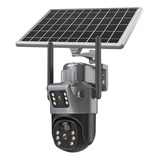 Sansco-cámara De Seguridad Solar 4mp, Lente Dual, Wifi,solar