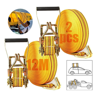 2pcs Eslingas Matraca 5cm*12m 4000kg Para Eslingas De Carga