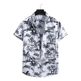 Chamarra De Hombre Corta De Manga Creativa Hawaiian Beach Fl