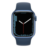 Apple Watch Series 7 (gps, 41mm) - Caixa De Alumínio Azul - Pulseira Esportiva Azul-abissal