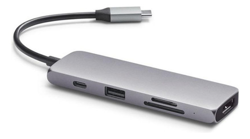 Hub Usb-c Satechi Multiport Pro 5 Portas Pd 87w Space Gray