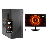 Computador Core I5 9° Ger. Ssd 480gb Ddr4 16gb Monitor 20