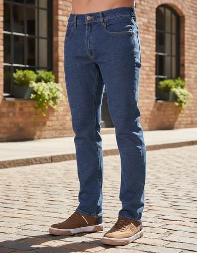 Jeans Hombre Moda Recto Azul Oggi Vaxter 59105449 | Envío gratis