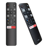 Kit 2 Controles Remoto Para Tcl Tv Smart Netflix + 04 Pilhas