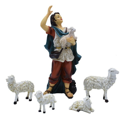 Aldeano Pastor Para Pesebre De 24 Cm