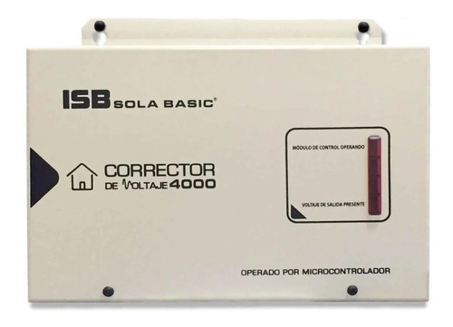 Corrector De Voltaje Sola Basic Isb 4000 120v 15-81-120-4000 Color Blanco