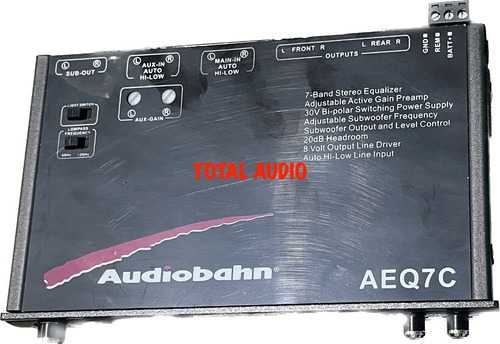 Ecualizador Parametrico De 7 Bandas Audiobahn  Aeq7c+ Regalo