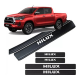 Sticker Protección De Estribos Toyota Hilux Fibra De Carbono