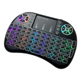 Mini Teclado Keyboard Sem Fio Wireless Iluminado Luz Led Rgb