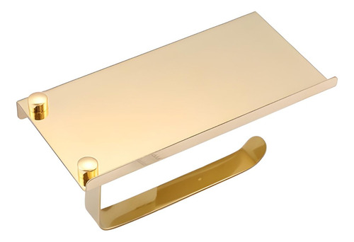 Porta Papel Higiênico Dourado Ouro Gold Vintage Luxo