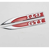2 Emblemas Espadillas Gti Rojo Golf Polo Volkswagen Fender