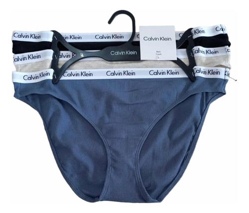Set De 3 Calzones Bikini Calvin Klein Originales Talla L/g