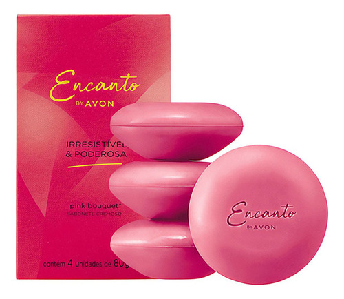 Kit 05 Sabonete Avon Encanto Irresistível & Poderosa