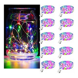 Cadena De Luces Hadas Con Pilas 2m 20 Led Luz Colores 10 Pcs