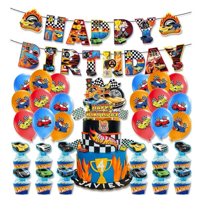 Hot Wheels Globos De Cumpleaños Decoración Kit De Fiesta | Meses sin interés
