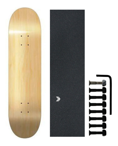 Shape De Skate Cisco Marfim Liso + Pb + Lixa Emborrachada