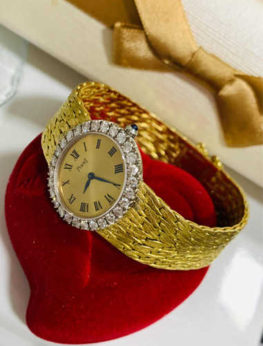 Relógio Piaget Ouro 18k Corda Diamantes.