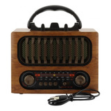 Parlante Radio Retro Vintage Bluetooth Mp3 Fm Am Carga Usb