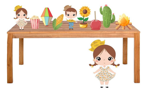 Kit Festa Displays De Mesa Chão Festa Junina Cute Menina #sb