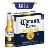 Cerveza Clara Corona Extra, 12 Botellas De 355ml C/u