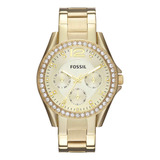 Reloj Para Mujer Con Detalles De Cristal Y Pulsera De Acero