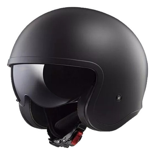 Casco Moto Abierto Ls2 Of 599 Spitfire Negro Mate Rider Pro