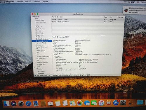 Apple Macbook Pro Retina 15 Pulgadas Con Tarjeta Dedicada