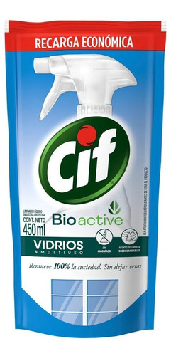 Cif Vidrios Doypack X 450ml Pack X 3