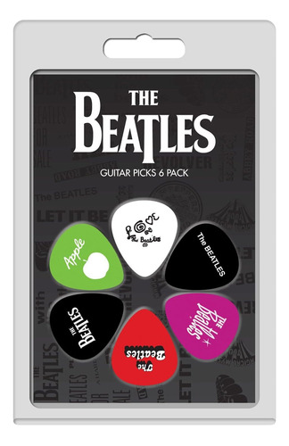 The Beatles Picks Guitarra D'addario X6 Negro