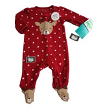 Pijama Térmica Carters Navidad Reno Niñas 3, 6 Y 9 Meses