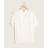 Blusa Mujer Patprimo M/c Blanco Viscosa 14121273-10