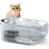 Fuente De Agua Premium Para Gatos, Bandeja De Acero Inoxidab