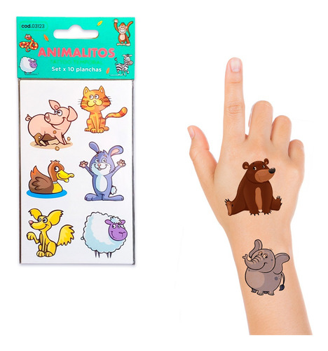 Tatuajes Tatto Temporales Adhesivos Infantiles Niños X10 