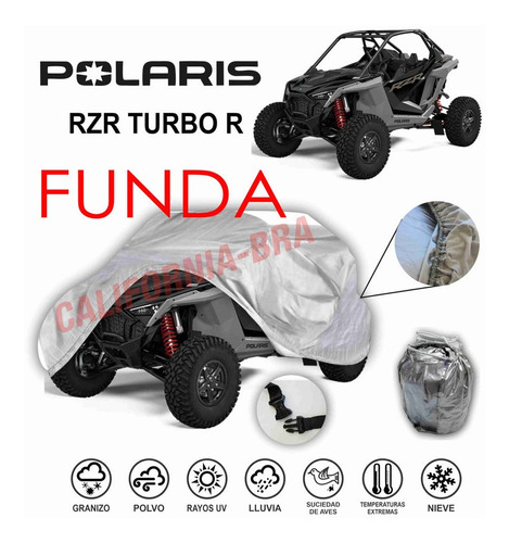 Funda Cubierta Lona Moto Cubre Polaris Rzr Turbo R