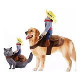 Traje De Disfraz De Perro Estilo Jinete De Vaquero For El