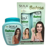Skala Babosa Aloe Vera Vegano Shampoo+ Acond + Máscara 1kg 