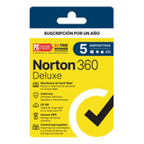 Norton 360 Deluxe 50gb 5 Dispositivos 1 Año