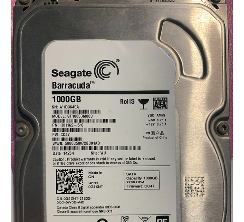 Hd 1tb Seagate Barracuda Pc