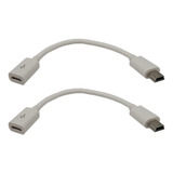 2 Cables De Extension De Micro Usb Hembra A Mini Usb