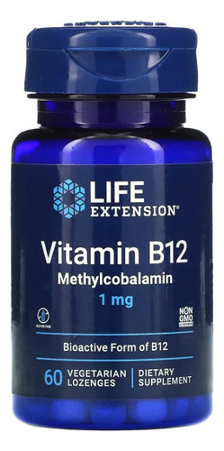 Life Extension, Vitamina B12 Metilcobalamina, 1mg, 60 Soft Sabor Sin Sabor
