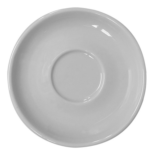 Set X6 Platos Cafe 11,5cm Porcelana Blanca Ala Corta