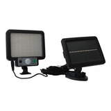 Lámpara Solar Recargable Luz Solar Exterior Jardín Led Color Negro