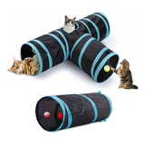 Brinquedo Para Gatos Túnel Labirinto Dobrável Kit 2 80+30cm 