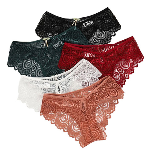 Conjunto De 5 Piezas De Ropa Interior Sexy De Encaje